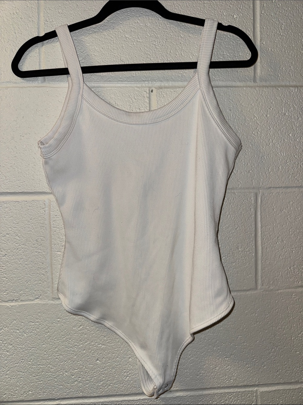 Wild Fable White Ribbed Tank Top Bodysuit
